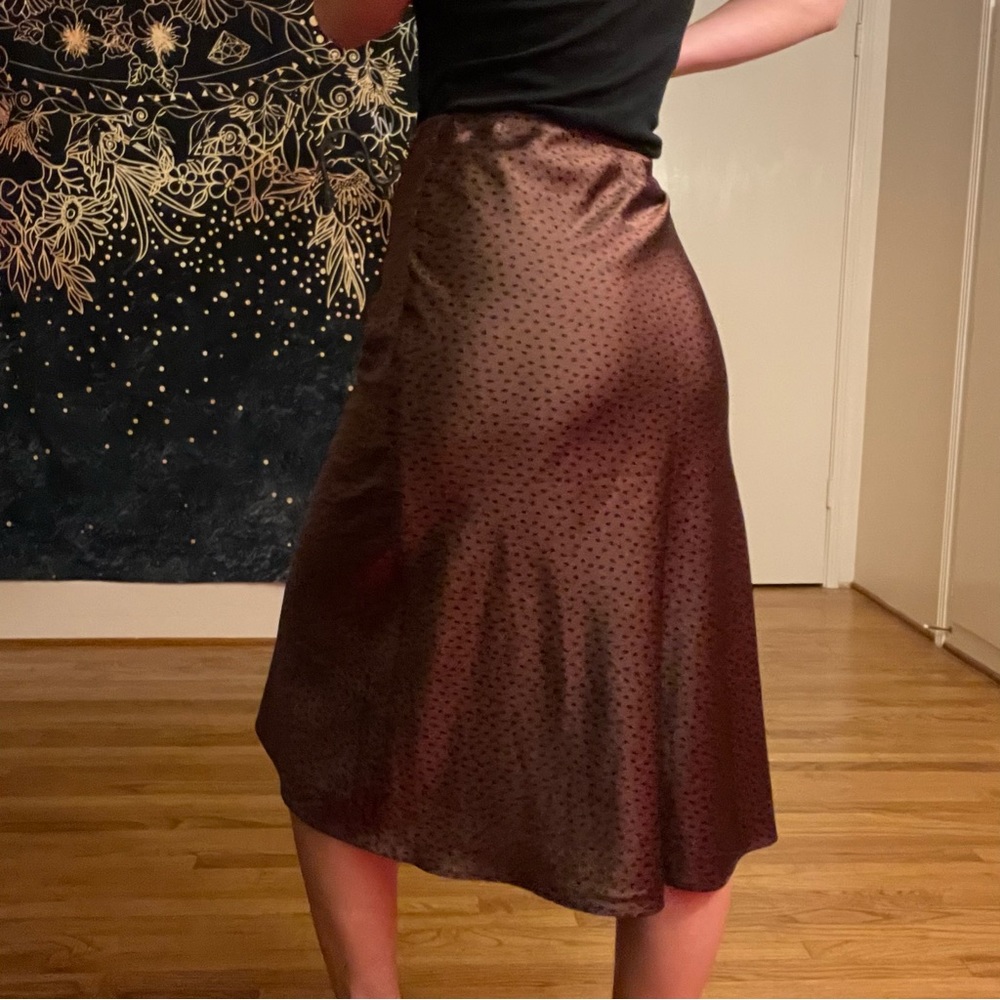 Satin Midi Skirt